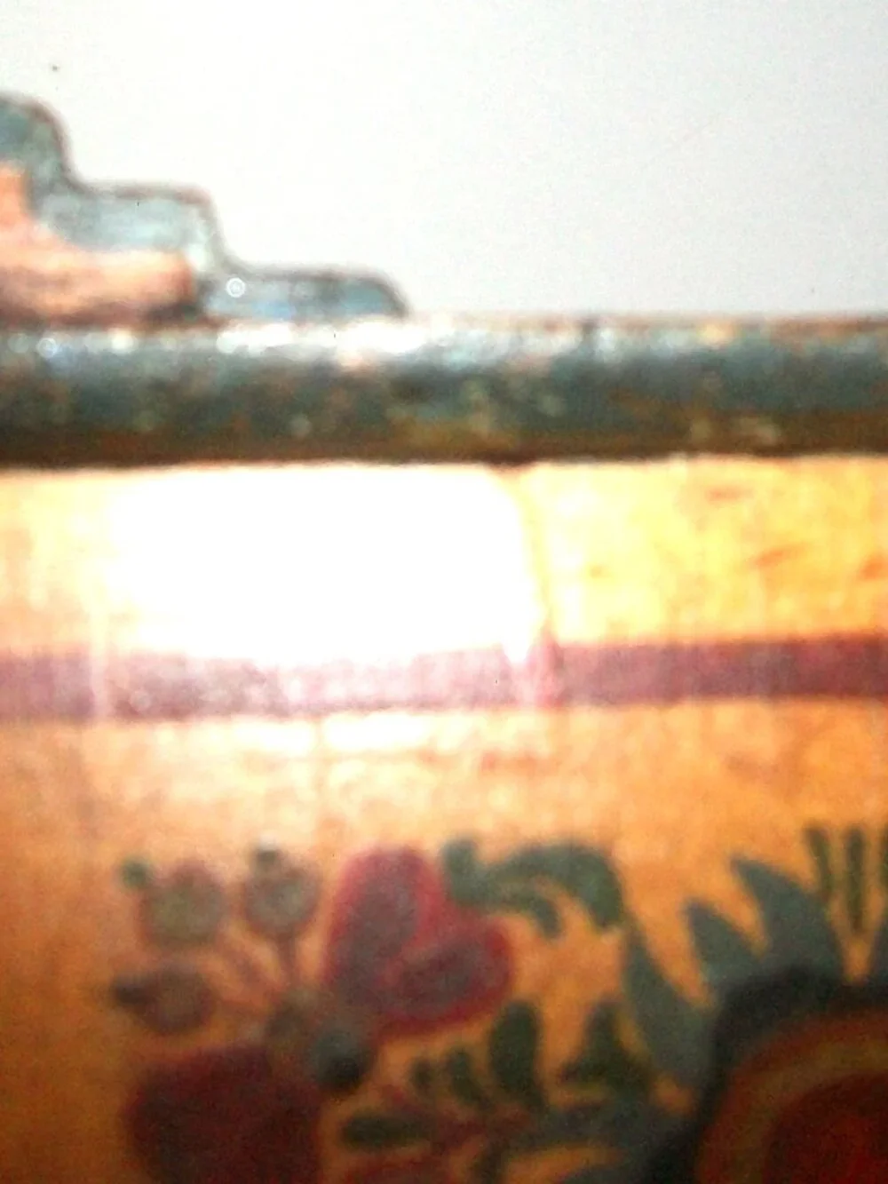 Late 19th Century Handmade Handpainted Scandinavian Mini Storage Chest